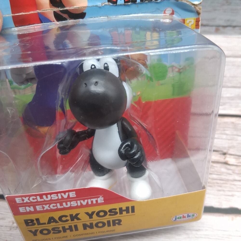 Super Mario Nintendo Exclusive Black Yoshi 2.5" Figure Jakks Pacific Damaged Box - Picture 8 of 15